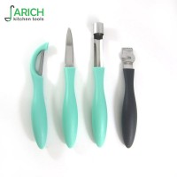 Stainless Steel 4pcs Kitchen Gadget Fruit Tools Set with peeler knife corner lome peeler