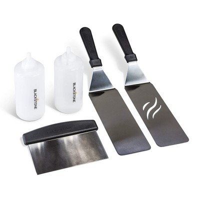 Metal Stainless Steel Spatula Set - Griddle Scraper and Pancake Flipper or Hamburger Turner - BBQ Grill Flat Top