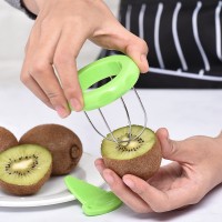 Fruit & vegetable tools stainless steel kiwi fruit cutter slicer