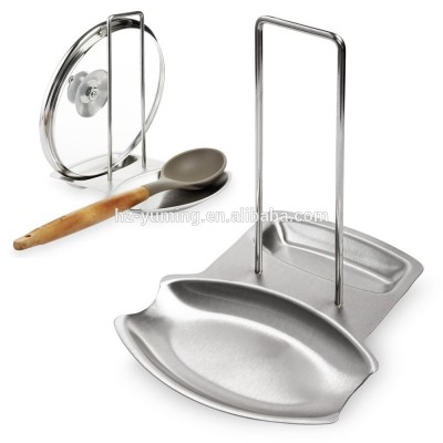 Stainless steel 18-8 Pan Pot Cover Lid Rack Stand Spoon Rest Stove Organizer Storage Soup Spoon Rests