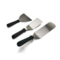 Professional Stainless Steel 3pcs Spatula set Griddle Spatula Hamburger Turner And Griddle Scraper